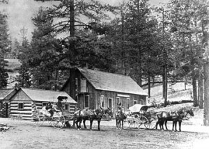 The Bear Valley Hotel. Built in 1888, it was Big Bear Lake's first tourist resort.