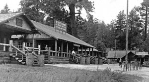 The Pine Knot Lodge was the center of the Big Bear Lake community in the early 1900's. - Rick Keppler Collection.